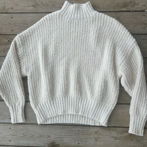 Offline by Aerie Fuzzy Teddy Knit Sweater Oversized Cream Size L Cozy Pullover